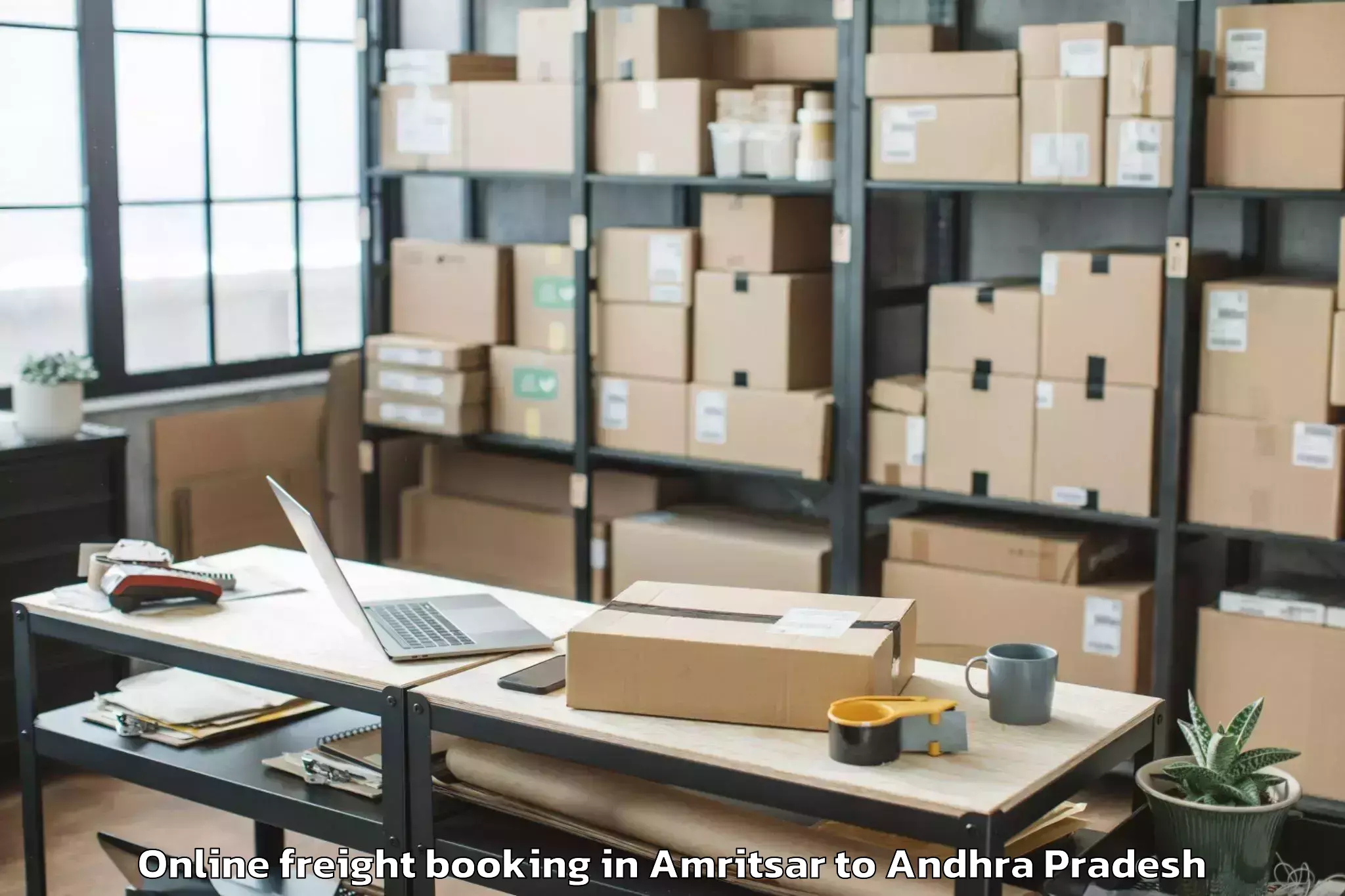 Top Amritsar to Bantumilli Online Freight Booking Available